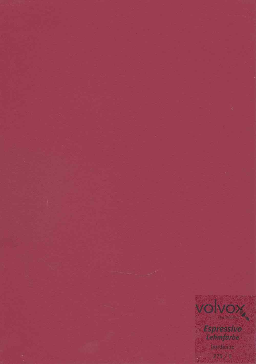 Volvox Espressivo Lehmfarbe 275 bordeaux · 0,9ltr. Volvox Espressivo Lehmfarbe 275 bordeaux · 0,9ltr.