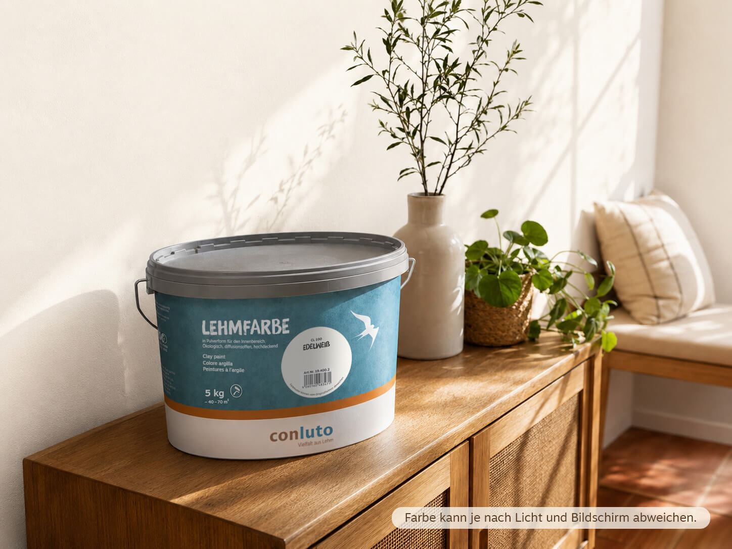 conluto Lehmfarbe · Edelweiß CL 100 · 10kg
