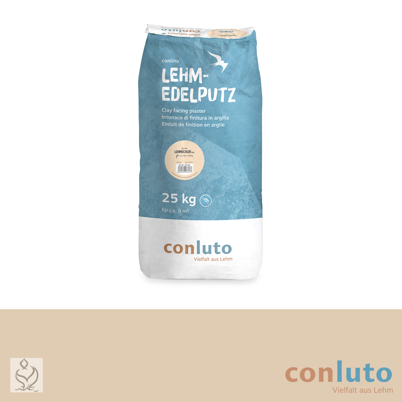 conluto Lehm Edelputz · Lehmocker hell · CP141 conluto Lehm Edelputz · Lehmocker hell · CP141
