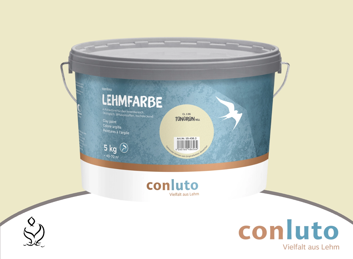 conluto Lehmfarbe · Tongrün hell CL136