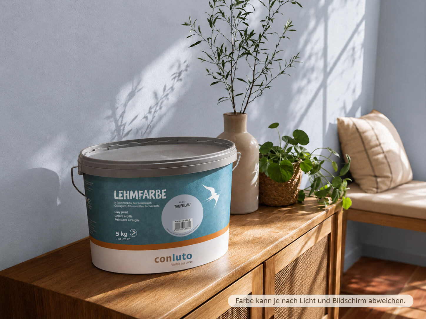 conluto Lehmfarbe · Taufblau CL133